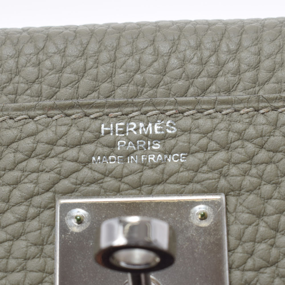 Hermes 28 Interior Sewing 2WAY 14133 Sage Silver Bracket X