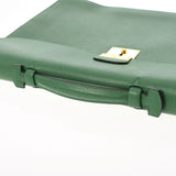 HERMES Hermes Kirius Briefcase Green Gold Bracket □ G engraved (around 2003) Unisex Kushbel Business Bag A Rank used Ginzo