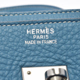 HERMES Hermes Birkin 35 Blue Jean Silver Bracket □ J engraved (around 2006) Ladies Toryon Lemance Handbag A Rank used Ginzo