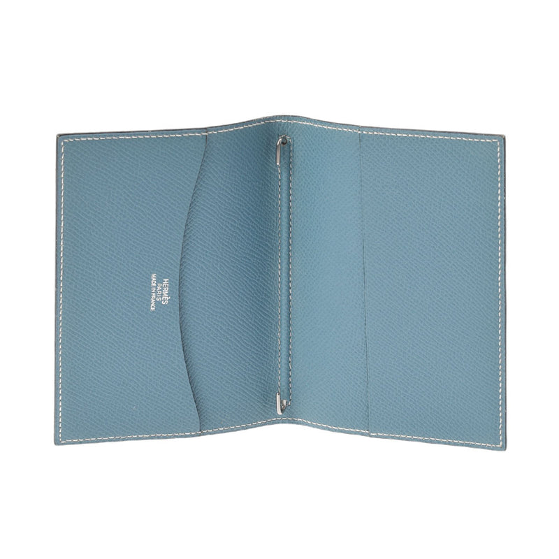 HERMES エルメス ブルージーン シルバー金具 □E刻印(2001年頃) ユニセックス クシュベル 手帳カバー Bランク 中古 銀蔵