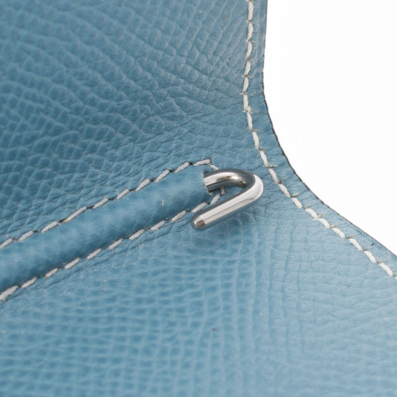 HERMES エルメス ブルージーン シルバー金具 □E刻印(2001年頃) ユニセックス クシュベル 手帳カバー Bランク 中古 銀蔵