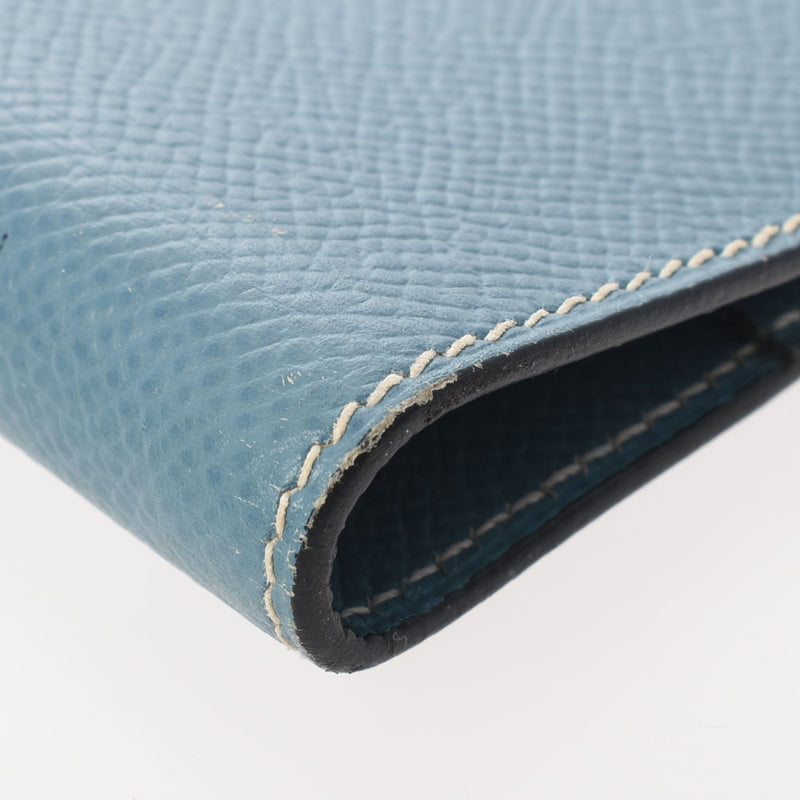 HERMES エルメス ブルージーン シルバー金具 □E刻印(2001年頃) ユニセックス クシュベル 手帳カバー Bランク 中古 銀蔵