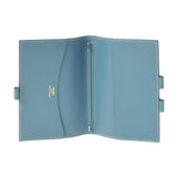HERMES エルメス ブルージーン シルバー金具 □B刻印(1998年頃) ユニセックス クシュベル 手帳カバー ABランク 中古 銀蔵