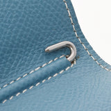 HERMES エルメス ブルージーン シルバー金具 □B刻印(1998年頃) ユニセックス クシュベル 手帳カバー ABランク 中古 銀蔵