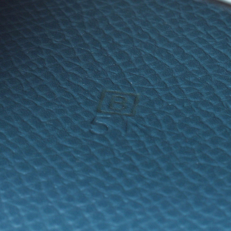 HERMES エルメス ブルージーン シルバー金具 □B刻印(1998年頃) ユニセックス クシュベル 手帳カバー ABランク 中古 銀蔵