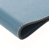 HERMES エルメス ブルージーン シルバー金具 □B刻印(1998年頃) ユニセックス クシュベル 手帳カバー ABランク 中古 銀蔵