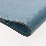 HERMES エルメス ブルージーン シルバー金具 □B刻印(1998年頃) ユニセックス クシュベル 手帳カバー ABランク 中古 銀蔵