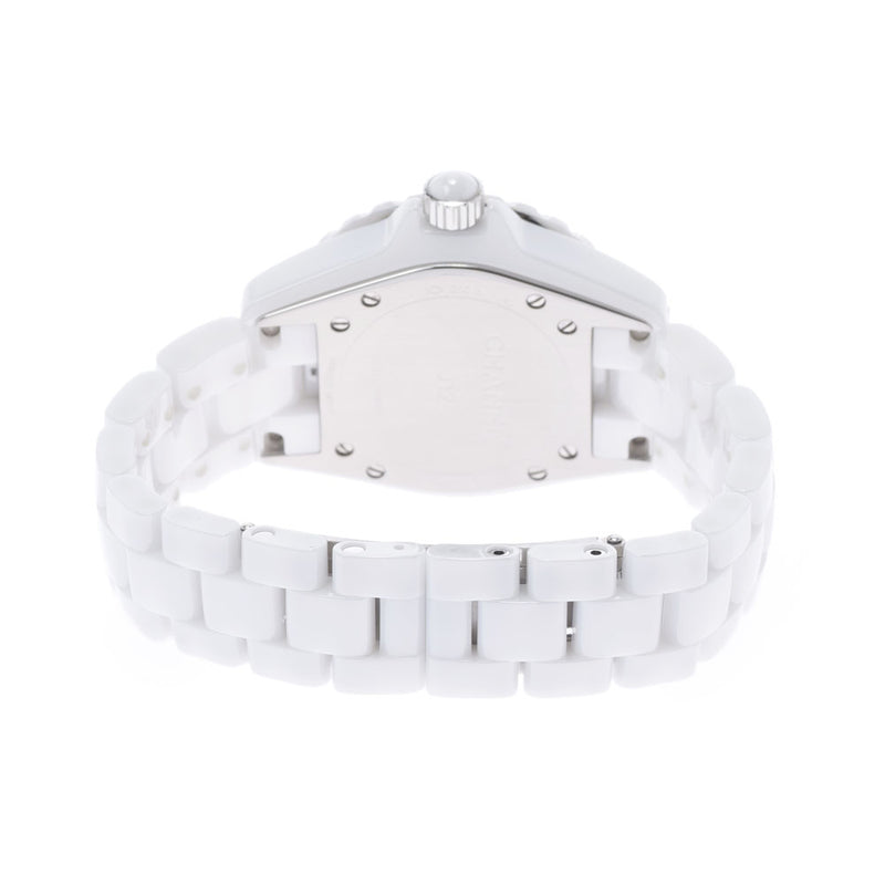 CHANEL Chanel Chanel J12 33mm Bezel Diamond H0967 Ladies White Ceramic/SS Watch Quartz White Dial A Rank Used Ginzo