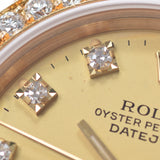 ROLEX Rolex Date Just 10p Diamond Bezel Diamond 69138G Ladies YG Watch Automatic Champagne Dial A Rank used Ginzo