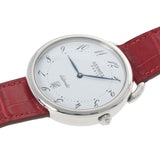 HERMES Hermes Alsaw AR4.810 Men's SS/Leather Watch Automatic Wrap White Dial A Rank used Ginzo