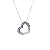 PONTE VECCHIO Ponte Vequio Emozione Milltilo Sapphire 0.74ct Diamond 0.17ct Heart Ladies K18WG Necklace A Rank used Ginzo