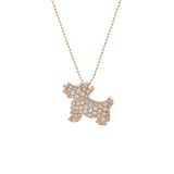 Other dog motif diamond 1.00ct Ladies K18YG Necklace A Rank used Ginzo