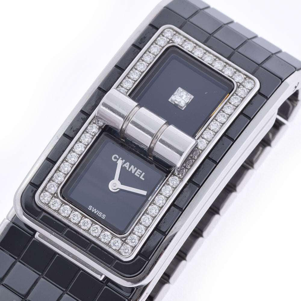 CHANEL シャネル 1Pダイヤ ダイヤベゼル クオーツ コード ココ H5148 腕時計 セラミック/ステンレススチール ブラック【中古】 レディース 800000099383000-11_1000x.jpg?v