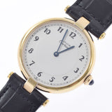 Cartier Cartier Mast VLC (Vandome) LM W1001754 Ladies GP/Leather Watch Quartz Silver Dial A Rank used Ginzo