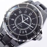 CHANEL Chanel J12 38mm H0685 Men's Black Ceramic/SS Watch Automatic Black Dial A Rank Used Ginzo