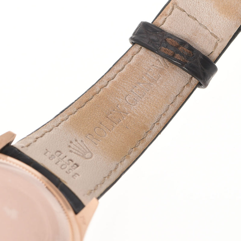 劳力士劳力士·切林（Rolex Rolex Cherin）日期50515男士PG/皮革手表自动银拨盘