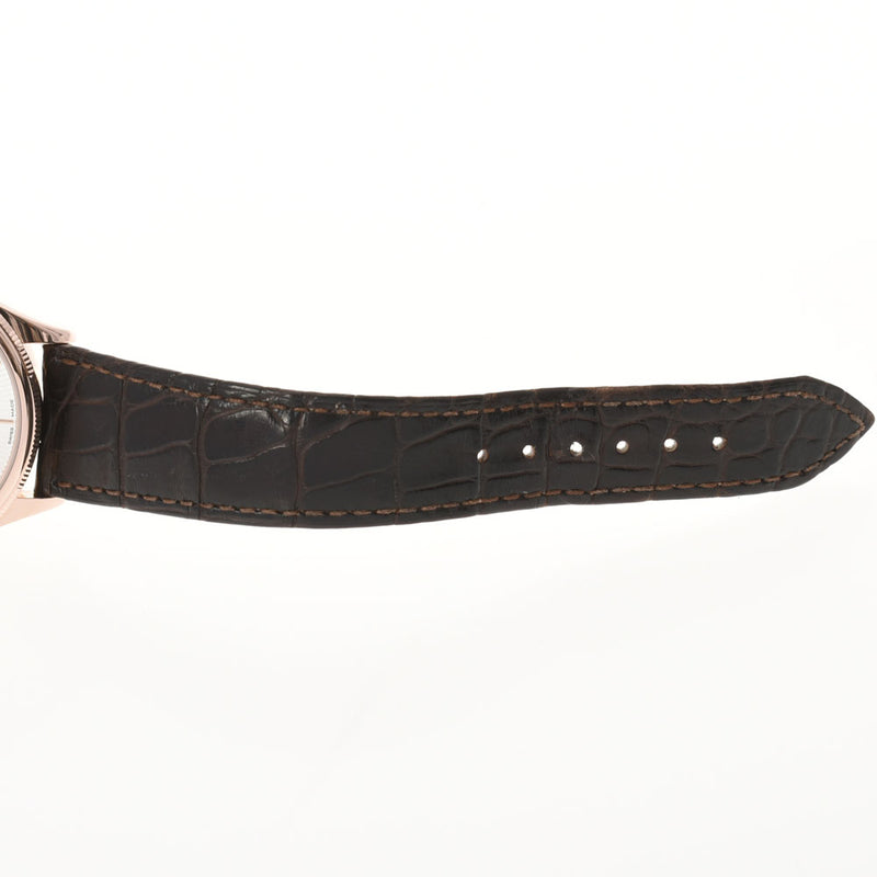 ROLEX ロレックス チェリーニ デイト 50515 メンズ PG/革 腕時計 自動巻き シルバー文字盤 Aランク 中古 銀蔵