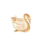 [Summer Selection] Ginzo used TASAKI [Tasaki] Swan motif brooch/K18YG/shell/diamond unisex