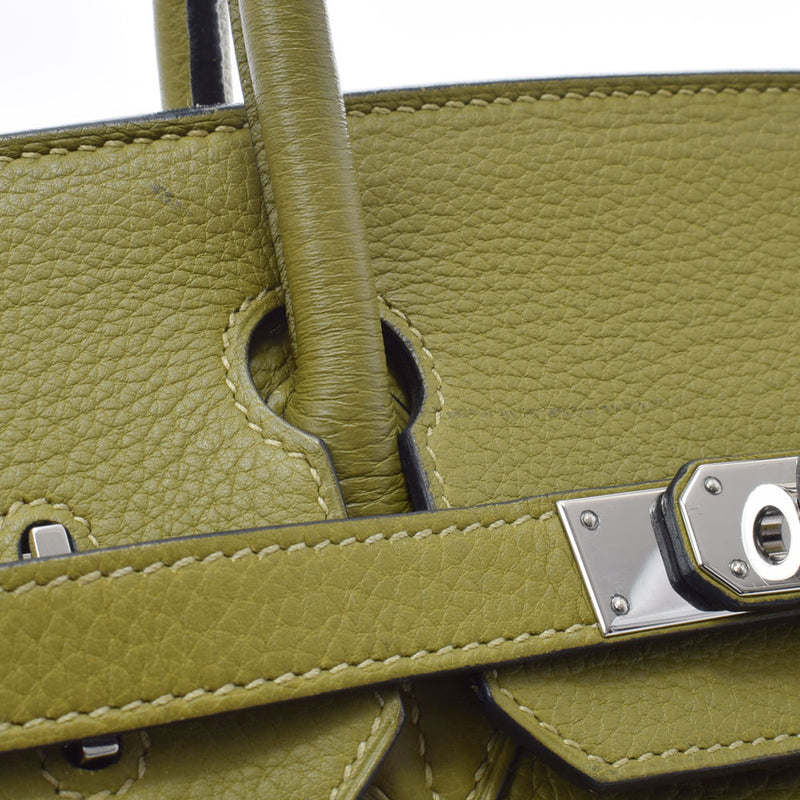 HERMES エルメス バーキン 30 アニスグリーン パラジウム金具 □J刻印(2006年頃) レディース トリヨンクレマンス ハンドバッグ ABランク 中古 銀蔵