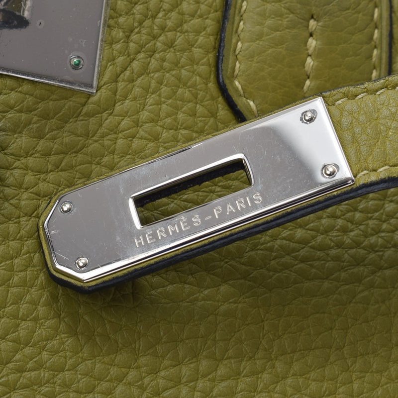 HERMES エルメス バーキン 30 アニスグリーン パラジウム金具 □J刻印(2006年頃) レディース トリヨンクレマンス ハンドバッグ ABランク 中古 銀蔵