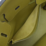 HERMES エルメス バーキン 30 アニスグリーン パラジウム金具 □J刻印(2006年頃) レディース トリヨンクレマンス ハンドバッグ ABランク 中古 銀蔵