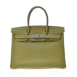 HERMES エルメス バーキン 30 アニスグリーン パラジウム金具 □J刻印(2006年頃) レディース トリヨンクレマンス ハンドバッグ ABランク 中古 銀蔵