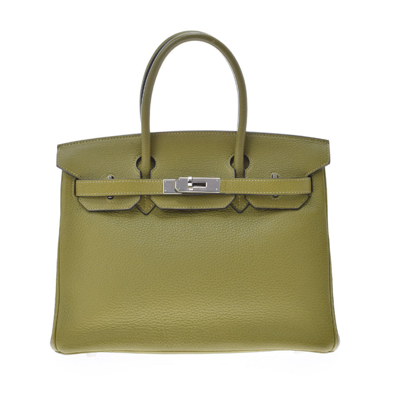 HERMES エルメス バーキン 30 アニスグリーン パラジウム金具 □J刻印(2006年頃) レディース トリヨンクレマンス ハンドバッグ ABランク 中古 銀蔵