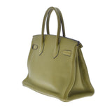 HERMES エルメス バーキン 30 アニスグリーン パラジウム金具 □J刻印(2006年頃) レディース トリヨンクレマンス ハンドバッグ ABランク 中古 銀蔵