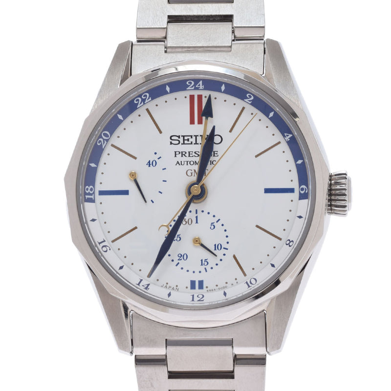 セイコー SEIKO 腕時計 メンズ SARF012 セイコー メカニカル プレザージュ プレステージライン オーシャン トラベラー Prestige line Ocean Traveler 自動巻き（6R64/手巻き付） クリームイエローxシルバー アナログ表示