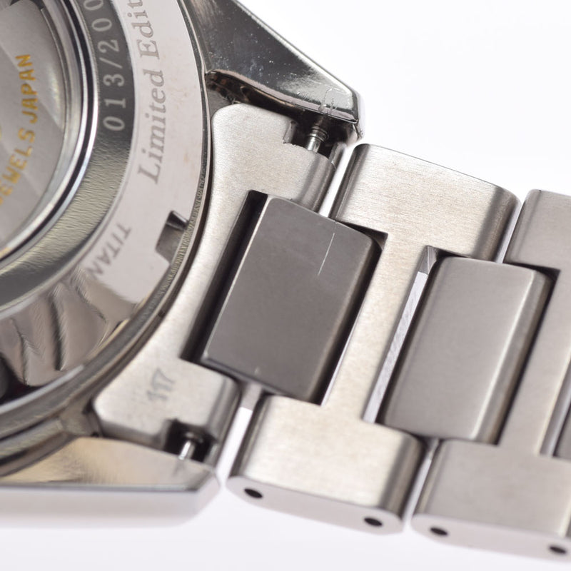 SEIKO セイコー プレザージュ 飛鳥2コラボ オーシャントラベラー 限定200本 裏スケ SARF015 メンズ チタン 腕時計 自動巻き 白文字盤 Aランク 中古 銀蔵