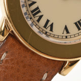 Cartier Cartier Cartier Mastronde W1008743女士GP/Leather Watch Quartz Cream Dial AB Rank used Ginzo