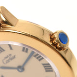 Cartier Cartier Cartier Mastronde W1008743女士GP/Leather Watch Quartz Cream Dial AB Rank used Ginzo