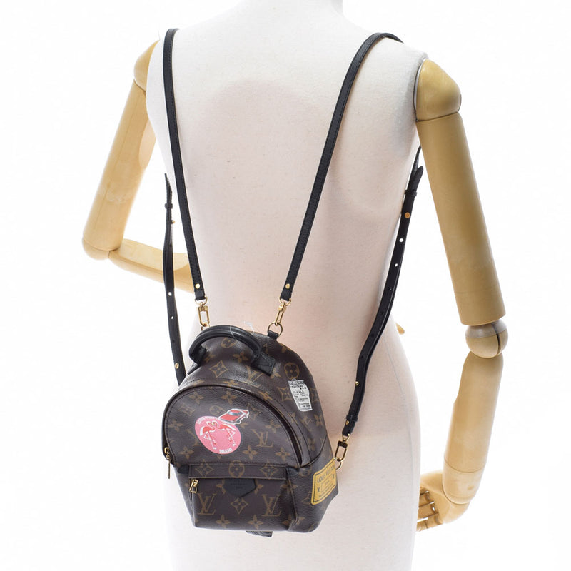 LOUIS VUITTON Louis Vuitton Monogram Palm Spring Backpack MINI World Tour Ladies Rucksack Daypack A Rank Used Ginzo