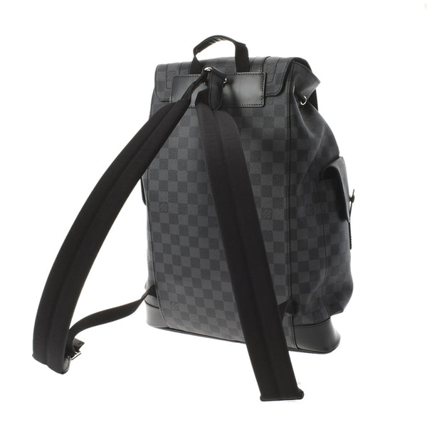 LOUIS VUITTON Louis Vuitton Damier Graphit Christopher PM Black/Gray N41379 Men's Damier Graphit Canvas Backpack Daypack Shin -Used Ginzo