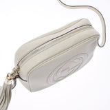 GUCCI Gucci Horse Mall Disco White Gold Bracket 308364 Ladies Leather Shoulder Bag A Rank used Ginzo