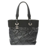 CHANEL Chanel Paris Beerlit Tote PM Black Ladies Canvas/Leather Tote Bag AB Rank used Ginzo