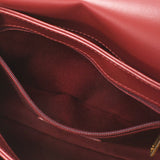 香奈儿香奈儿Matrasse连锁肩noupher葡萄酒红金色金色金色括号女士拉姆皮肤肩袋rank二手ginzo