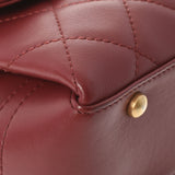 香奈儿香奈儿Matrasse连锁肩noupher葡萄酒红金色金色金色括号女士拉姆皮肤肩袋rank二手ginzo