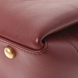 香奈儿香奈儿Matrasse连锁肩noupher葡萄酒红金色金色金色括号女士拉姆皮肤肩袋rank二手ginzo