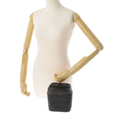 香奈儿香奈儿洗手盆袋黑色金色支架女士鱼子酱皮肤手提包AB级使用Ginzo