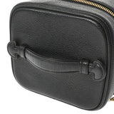 香奈儿香奈儿洗手盆袋黑色金色支架女士鱼子酱皮肤手提包AB级使用Ginzo