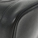 香奈儿香奈儿洗手盆袋黑色金色支架女士鱼子酱皮肤手提包AB级使用Ginzo