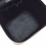 香奈儿香奈儿（Chanel Chanel）垂直洗手盆袋黑色金色支架女士卡维亚斯金（Caviaskin）手提包用ginzo等级