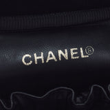 香奈儿香奈儿（Chanel Chanel）垂直洗手盆袋黑色金色支架女士卡维亚斯金（Caviaskin）手提包用ginzo等级