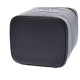 香奈儿香奈儿（Chanel Chanel）垂直洗手盆袋黑色金色支架女士卡维亚斯金（Caviaskin）手提包用ginzo等级