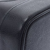 香奈儿香奈儿（Chanel Chanel）垂直洗手盆袋黑色金色支架女士卡维亚斯金（Caviaskin）手提包用ginzo等级