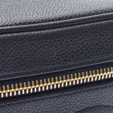 香奈儿香奈儿（Chanel Chanel）垂直洗手盆袋黑色金色支架女士卡维亚斯金（Caviaskin）手提包用ginzo等级