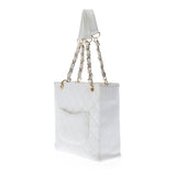 CHANEL Chanel Matrasse PST Shopping Tote White Gold Bracket Ladies Caviar Skin Tote Bag B Rank used Ginzo