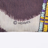 HERMES エルメス ツイリー 旧タグ 幾何学 アニマル 黄/茶 レディース シルク100％ スカーフ Aランク 中古 銀蔵