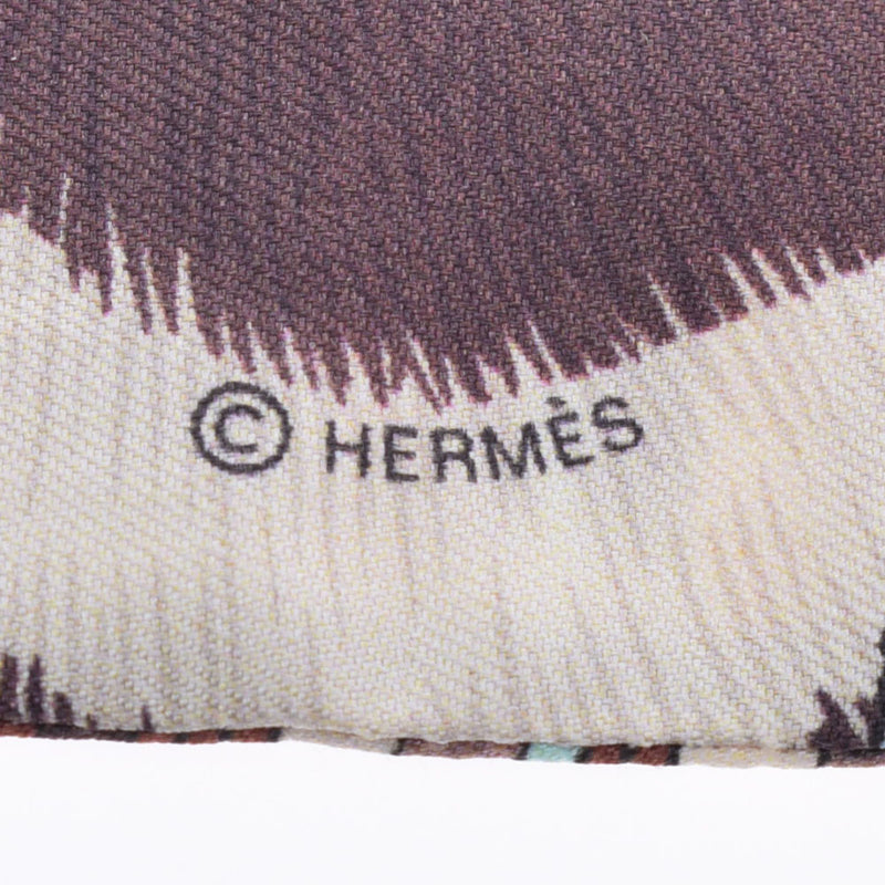 HERMES Hermes twilly old tags Animal yellow/tea ladies silk 100 % scarf A ranked Ginzo